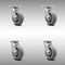 Service Caster 6 Inch SS Thermoplastic Rubber Wheel Swivel Caster Set with Roller Bearings SCC SCC-SS30S620-TPRRD-4 - alternate 1